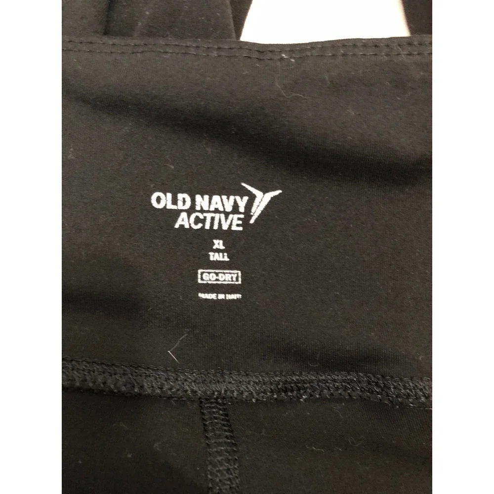 Old Navy Active Leggings Women XL Tall Black Go-Dry Performance Yoga Pants